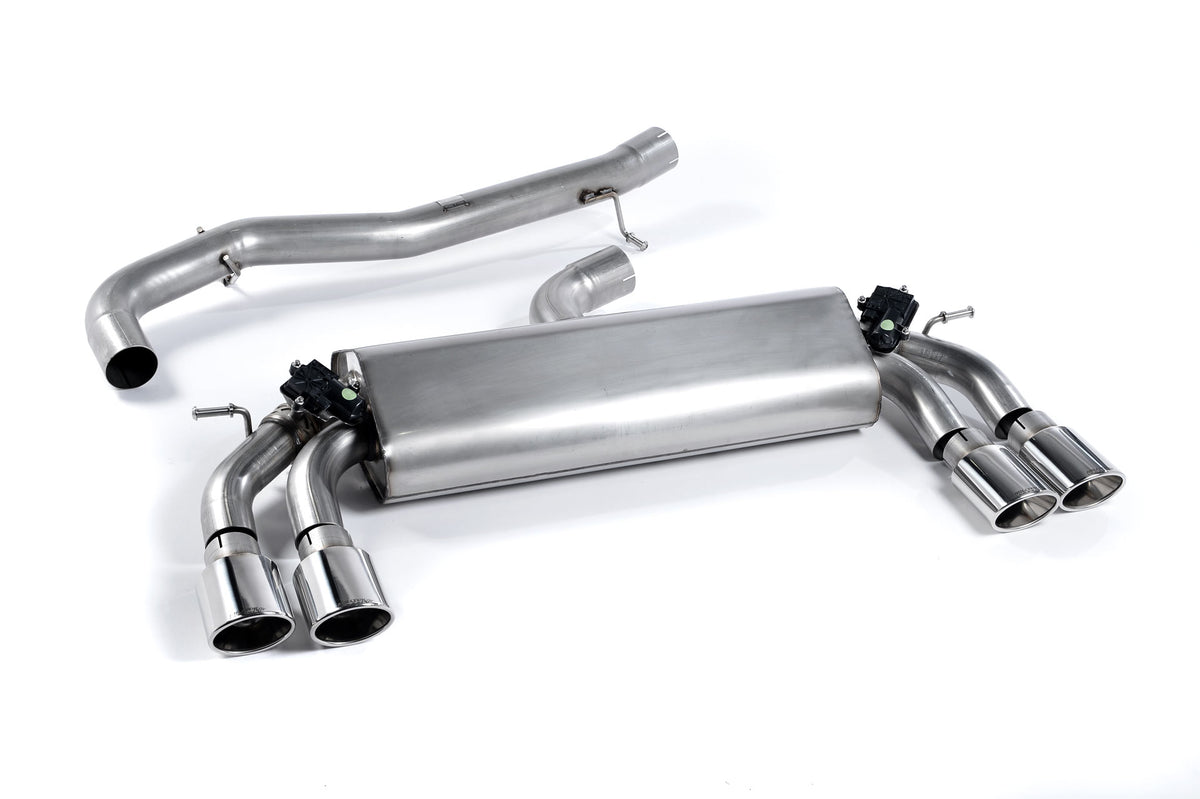 Scarico cat-back Milltek Non-resonated con finalini ovali lucidi per Audi S3 8V / 8V.2 3 porte 2.0 TFSI quattro (2013-20