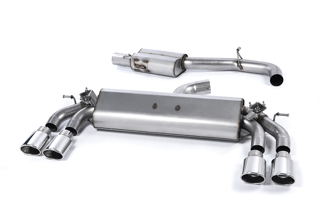 Scarico cat-back Milltek Resonated omologato con finalini ovali lucidi per Audi S3 8V / 8V.2 3 porte 2.0 TFSI quattro (s