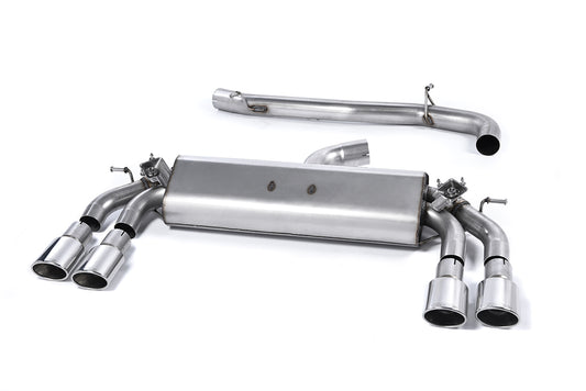 Scarico cat-back Milltek Non-resonated con finalini ovali lucidi per Audi S3 8V / 8V.2 Sportback 2.0 TFSI quattro (2013-