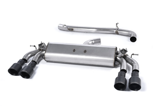 Scarico cat-back Milltek Non-resonated con finalini GT-100 neri Cerakote per Audi S3 8V / 8V.2 Sportback 2.0 TFSI quattr