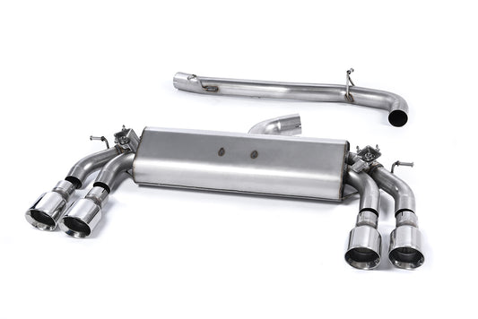Scarico cat-back Milltek Non-resonated con finalini GT-100 lucidi per Audi S3 8V / 8V.2 Sportback 2.0 TFSI quattro (2013
