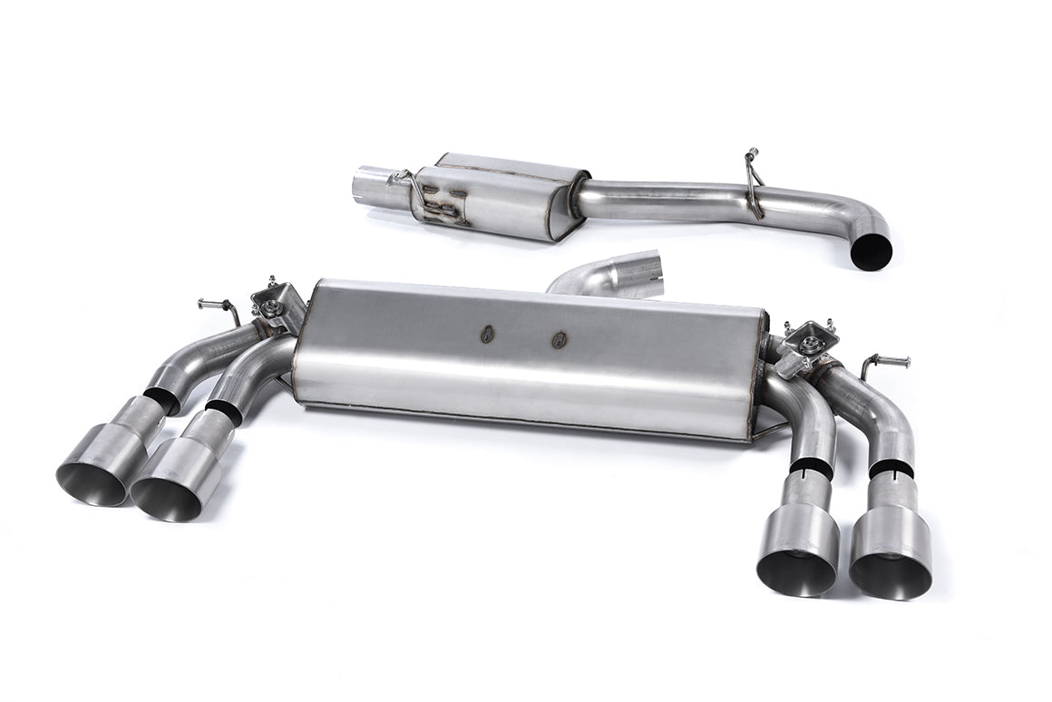Scarico cat-back Milltek Resonated omologato con finalini GT-100 in titanio per Audi S3 8V Sportback 2.0 TFSI quattro (s