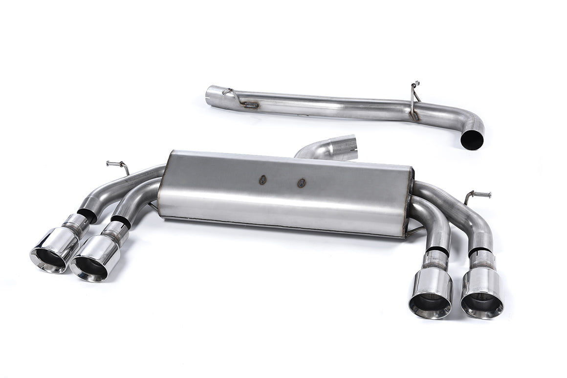 Scarico cat-back Milltek Race Non-resonated senza valvole con finalini GT-100 lucidi per Audi S3 8V / 8V.2 3 porte 2.0 T
