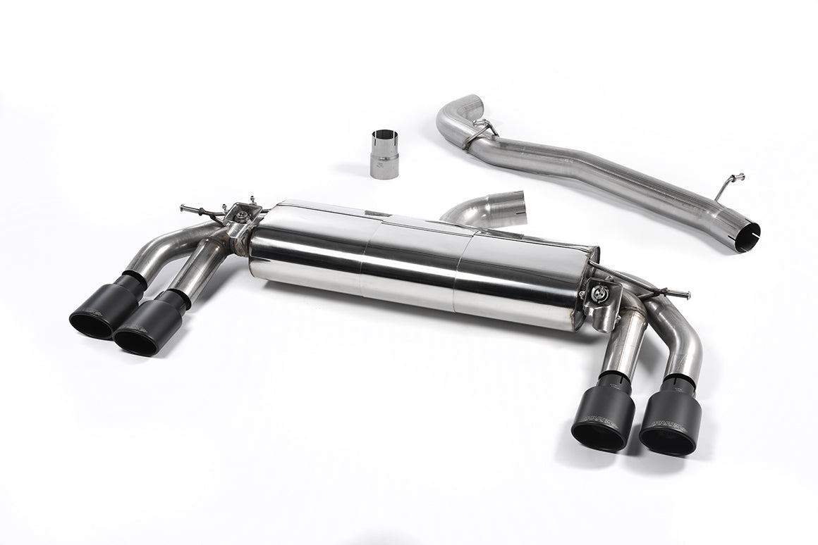 Scarico cat-back Milltek Non-resonated con finalini ovali neri Cerakote per Audi TTS 8S 2.0 TFSI quattro (dal 2015, con 