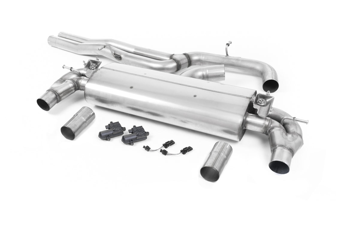 Scarico cat-back Milltek Non-resonated con finalini ovali lucidi per Audi RS3 8V Berlina 400cv (2017+)