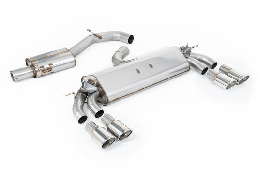 Scarico GPF-back Milltek Resonated omologato con finalini ovali lucidi per Audi S3 8V.2 Sportback 2.0 TFSI quattro (con 