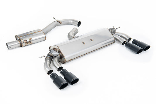 Scarico GPF-back Milltek Resonated omologato con finalini ovali neri Cerakote per Audi S3 8V.2 Sportback 2.0 TFSI quattr