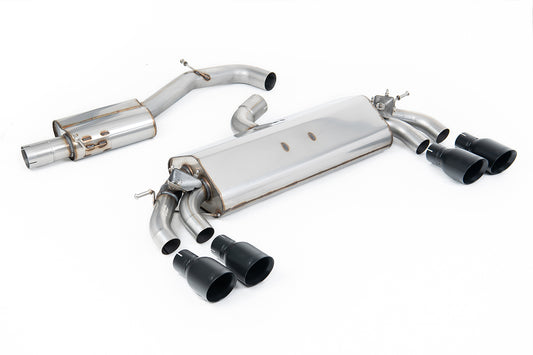 Scarico GPF-back Milltek Resonated omologato con finalini GT-100 neri Cerakote per Audi S3 8V.2 Sportback 2.0 TFSI quatt