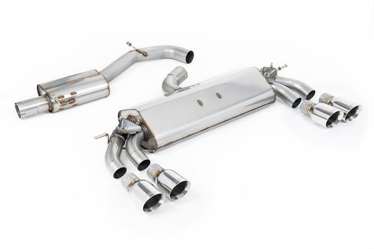 Scarico GPF-back Milltek Resonated omologato con finalini GT-100 lucidi per Audi S3 8V.2 Sportback 2.0 TFSI quattro (con