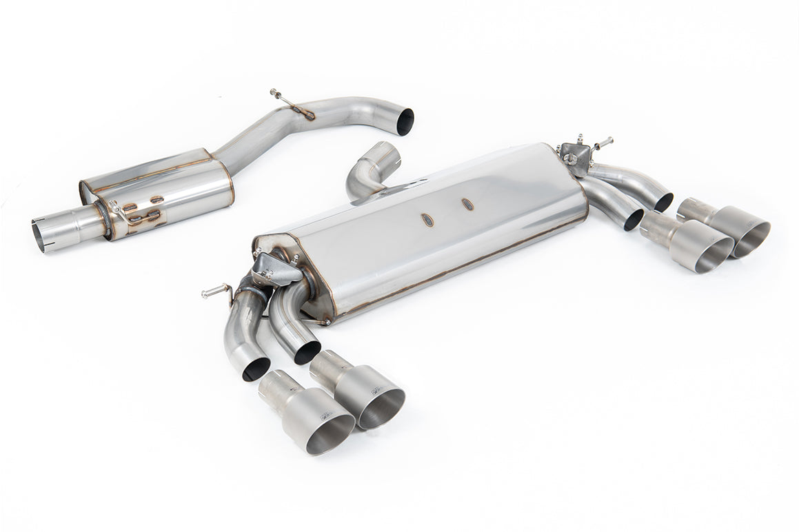 Scarico GPF-back Milltek Resonated omologato con finalini GT-100 in titanio per Audi S3 8V.2 Sportback 2.0 TFSI quattro 