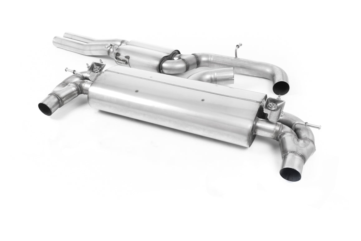Scarico cat-back Milltek Resonated omologato con finalini ovali in titanio per Audi RS3 8V Sportback 400cv (restyling, 2