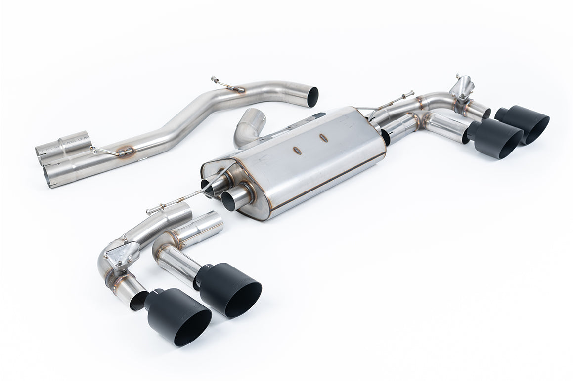 Scarico GPF-back Milltek Non-resonated con finalini GT-115 neri Cerakote per Audi S3 8Y Sportback 2.0 TFSI 310/333cv (co