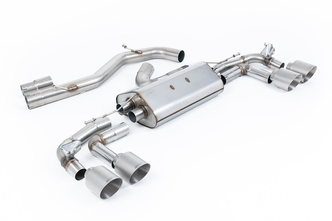 Scarico GPF-back Milltek Non-resonated con finalini GT-115 in titanio per Audi S3 8Y Sportback 2.0 TFSI 310/333cv (con G