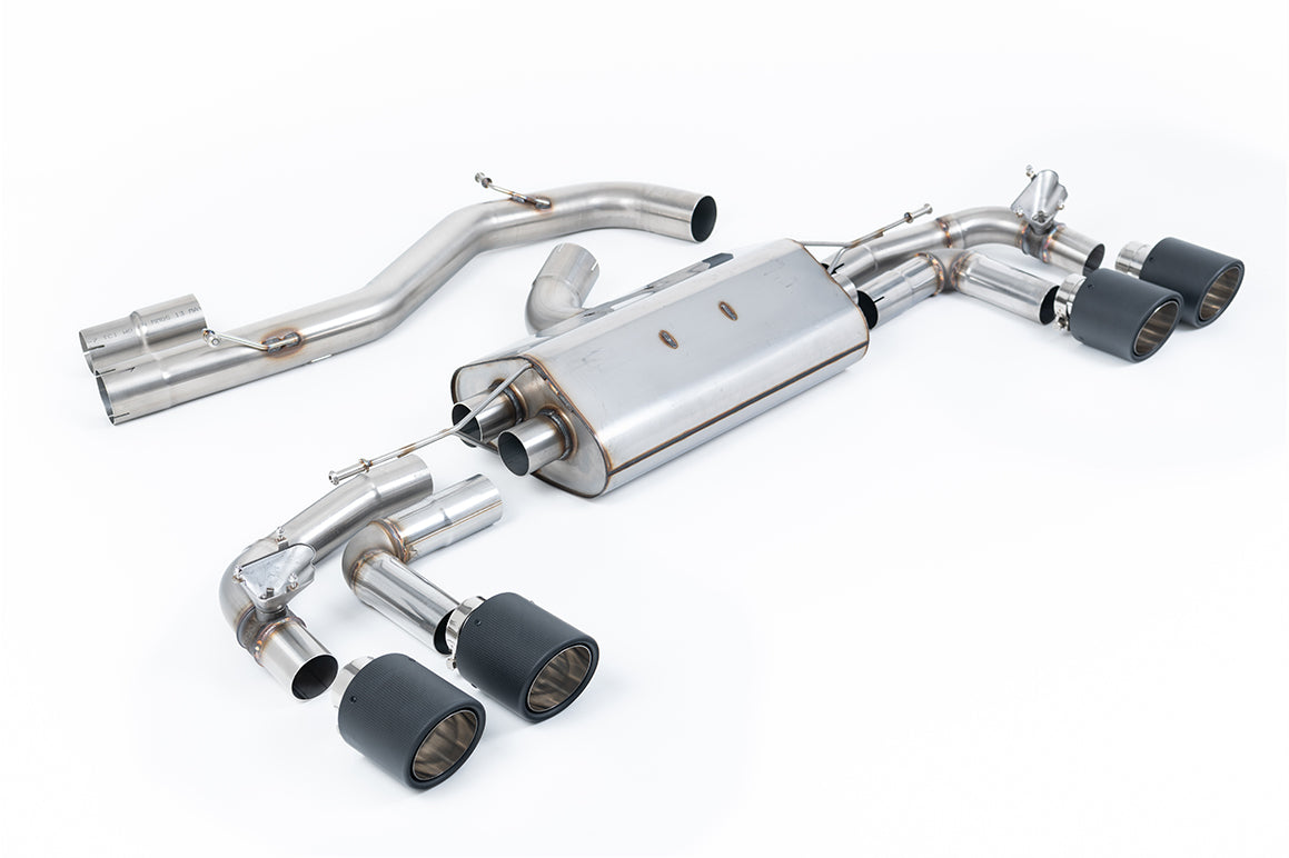 Scarico GPF-back Milltek Non-resonated con finalini Jet-115 in carbonio per Audi S3 8Y Sportback 2.0 TFSI 310/333cv (con