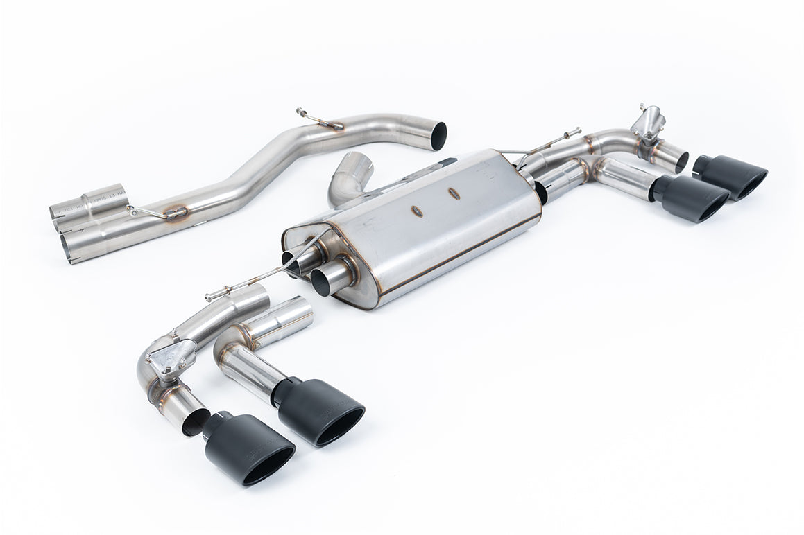 Scarico GPF-back Milltek Non-resonated con finalini ovali neri Cerakote per Audi S3 8Y Sportback 2.0 TFSI 310/333cv (con