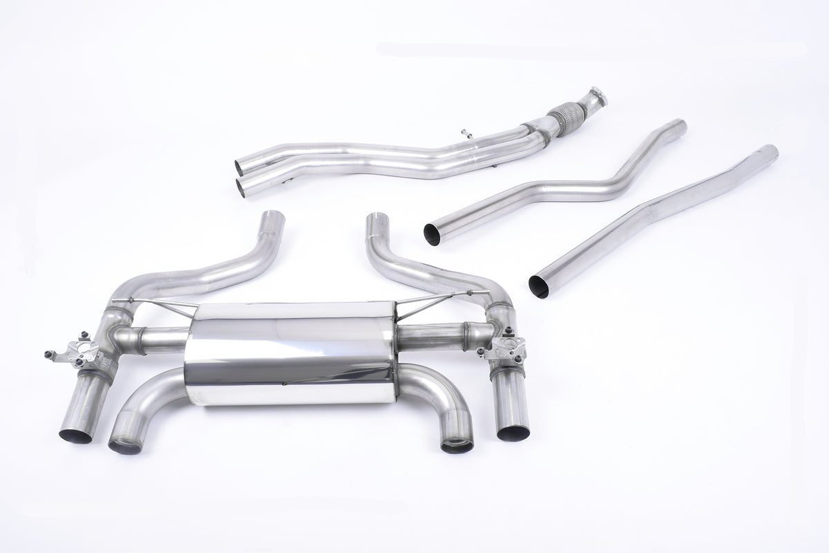 Scarico cat-back Milltek omologato con finalini Jet-90 in carbonio per BMW M2 F87 (2016-2018) - SSXBM1061