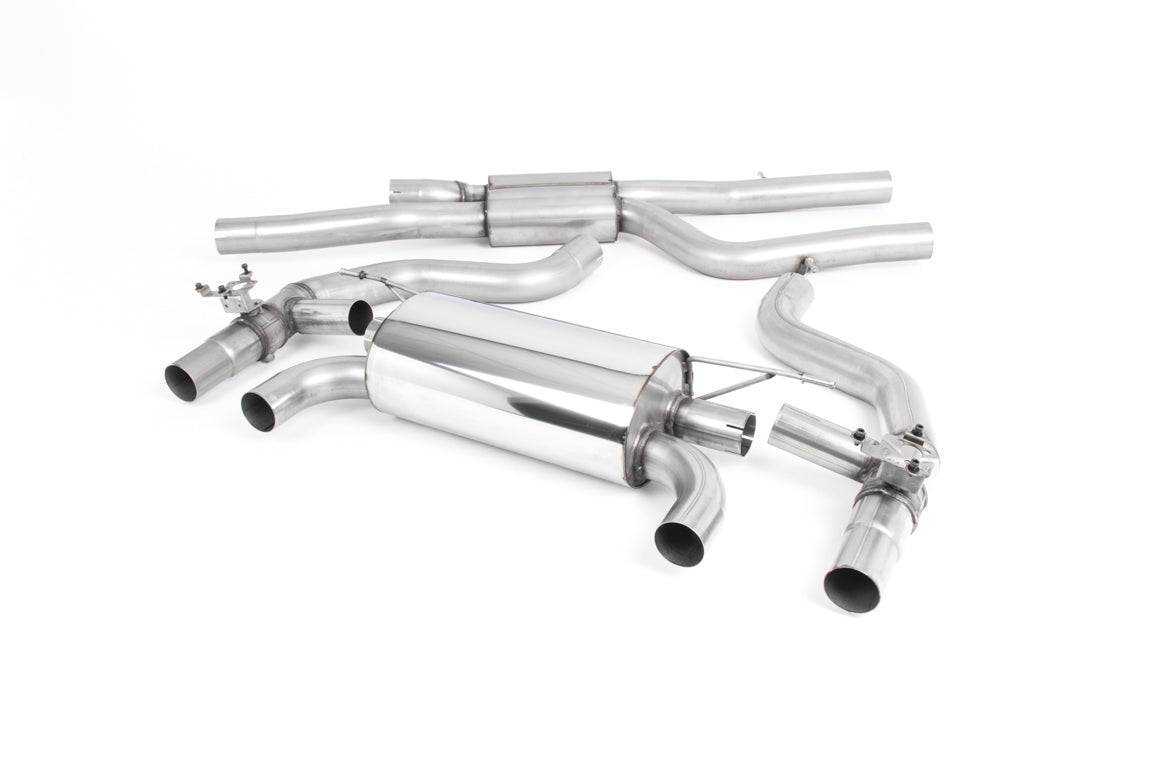 Scarico GPF-back Milltek Race con finalini GT-90 neri Cerakote per BMW M2 Competition F87 (dal 2018) - SSXBM1087