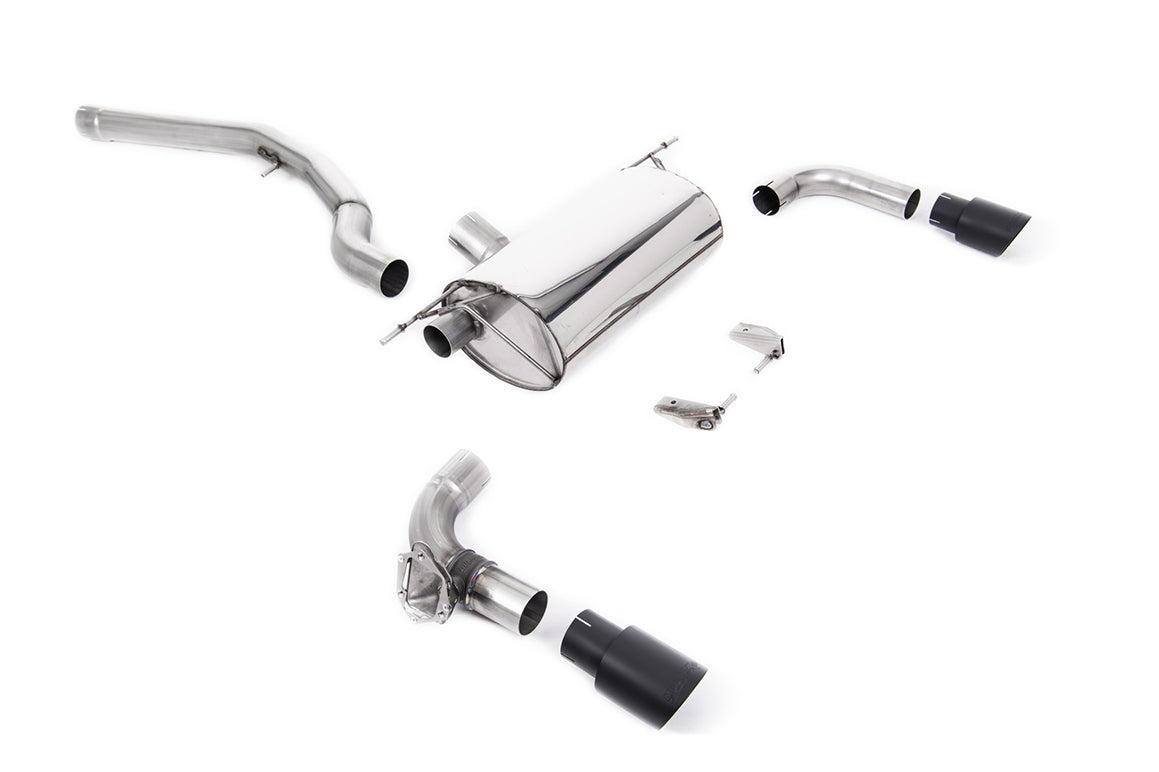 Scarico GPF-back Milltek Non-resonated con finalini GT-90 neri Cerakote per BMW M240i F22 LCI coupé non xDrive (con GPF,