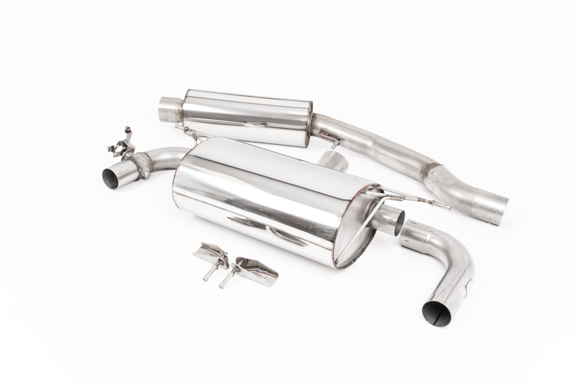 Scarico GPF-back Milltek Resonated omologato con finalini GT-90 in titanio per BMW M140i F20/F21 LCI 3 e 5 porte (con GP