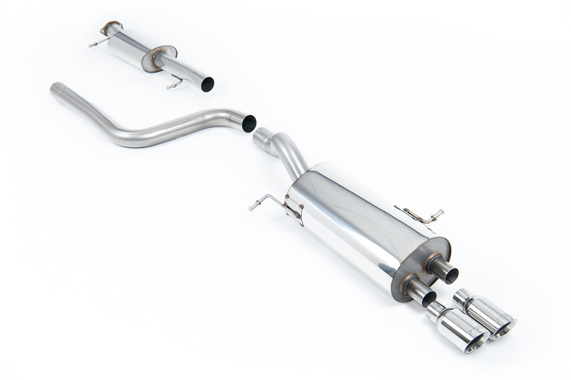 Scarico cat-back Milltek Resonated SSXFD099 per Ford Fiesta ST Mk7 con finalini GT-80 lucidi