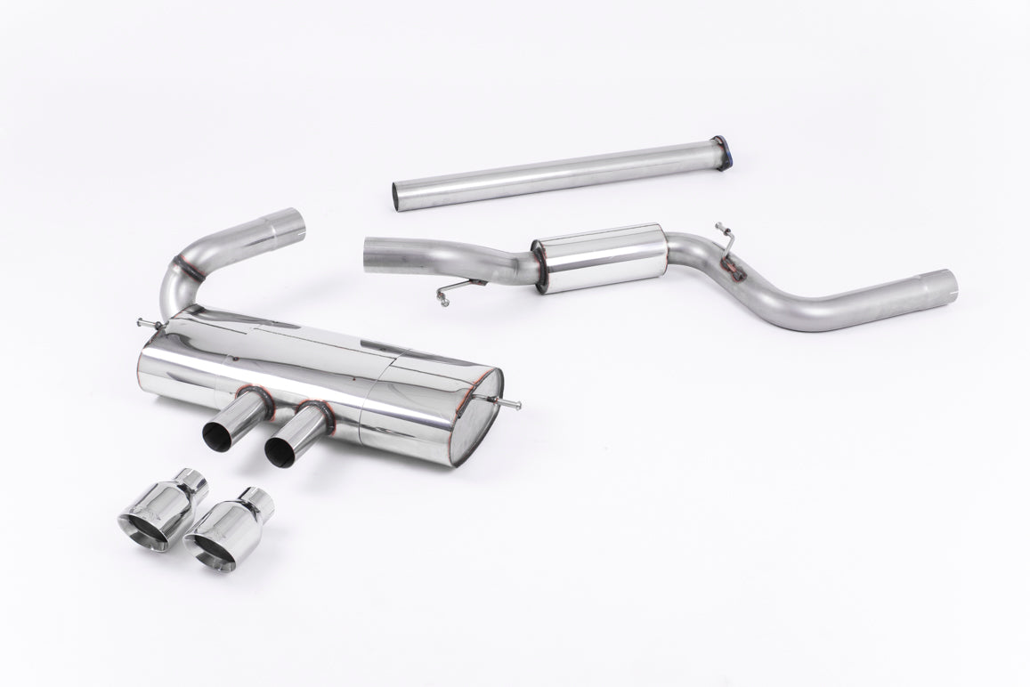Scarico cat-back Milltek Part-resonated con finalini GT-100 lucidi per Ford Focus ST Mk3 2.0 EcoBoost 5 porte (2012-2018