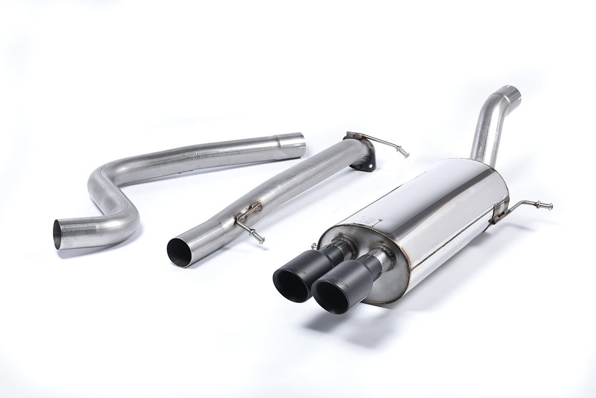 Scarico cat-back Milltek Race Non-resonated con finalini GT-80 neri Cerakote per Ford Fiesta ST Mk7 1.6 EcoBoost 182/200