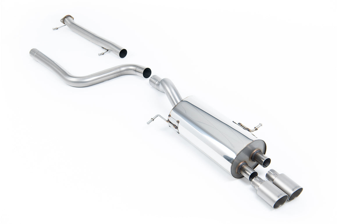Scarico cat-back Milltek Non-resonated con finalini GT-80 in titanio per Ford Fiesta ST Mk7 1.6 EcoBoost 182/200cv (2013