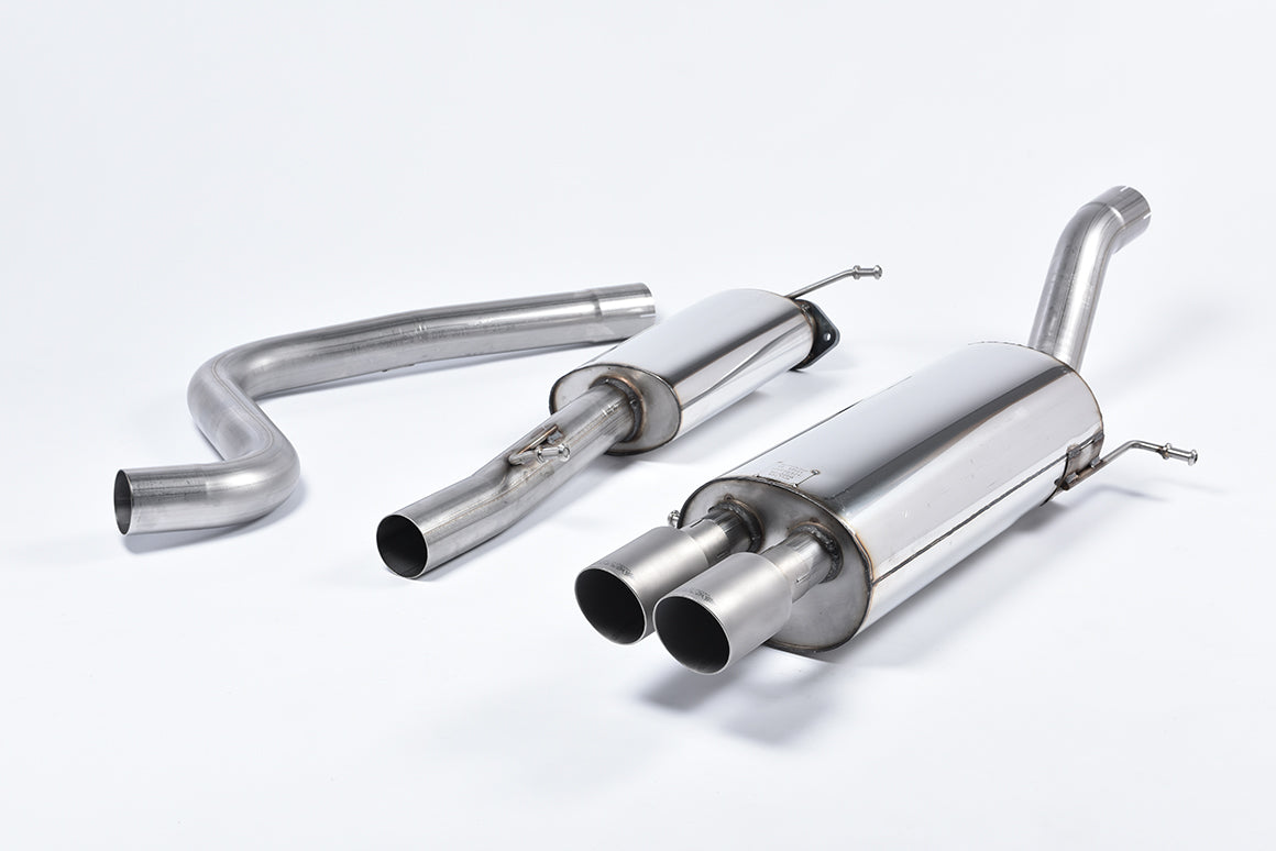 Scarico cat-back Milltek Race Non-resonated con finalini GT-80 in titanio per Ford Fiesta ST Mk7 1.6 EcoBoost 182/200cv 
