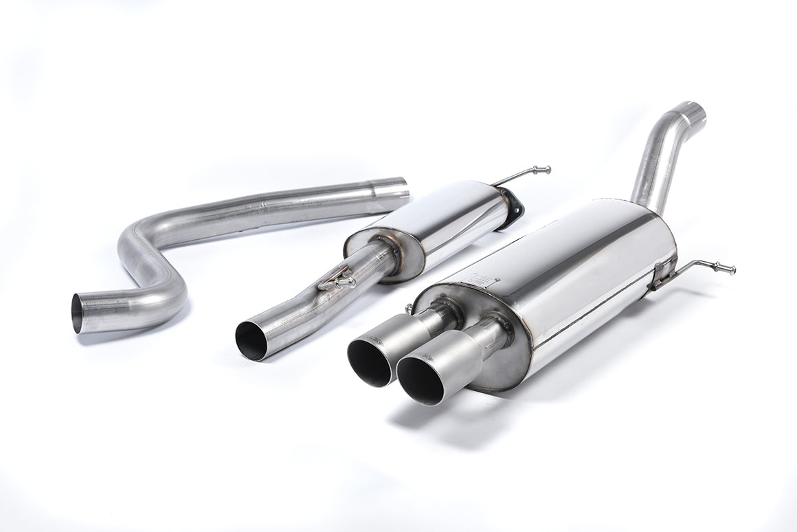 Scarico cat-back Milltek Race Resonated con finalini GT-80 in titanio per Ford Fiesta ST Mk7 1.6 EcoBoost 182/200cv (201