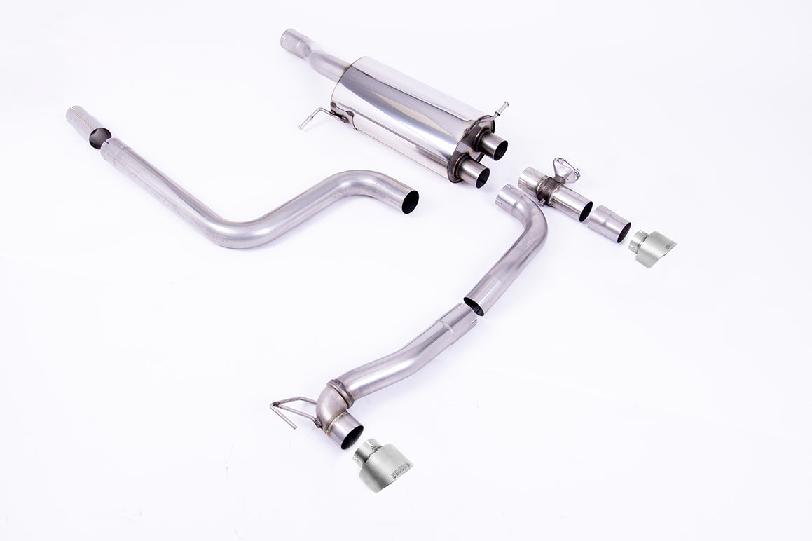 Scarico GPF-back Milltek omologato doppia uscita Maxton con finalini GT-100 in titanio per Ford Fiesta ST Mk8 1.5 EcoBoo