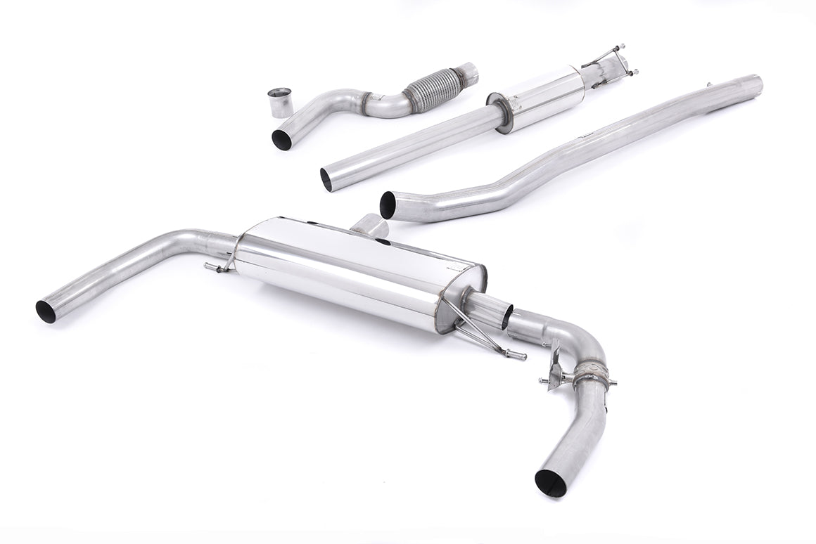 Scarico cat-back Milltek Resonated omologato senza finalini (usa gli originali) per Mercedes-AMG CLA 45 C117 2.0 Turbo (