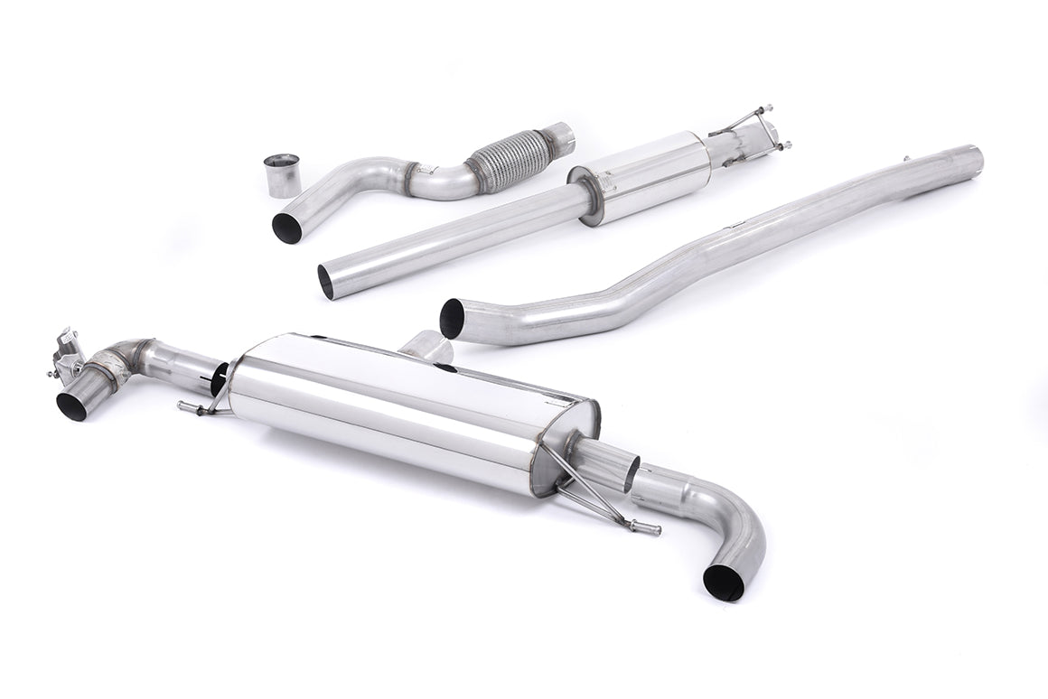 Scarico cat-back Milltek Resonated omologato senza finalini (usa gli originali) per Mercedes-AMG A 45 W176 2.0 Turbo (20