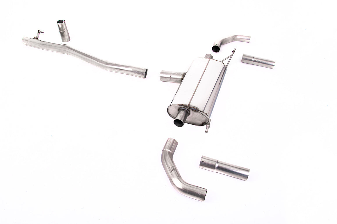 Scarico GPF-back Milltek senza valvole e senza finalini (usa gli originali) per Mercedes-AMG A 35 berlina V177 e CLA 35 