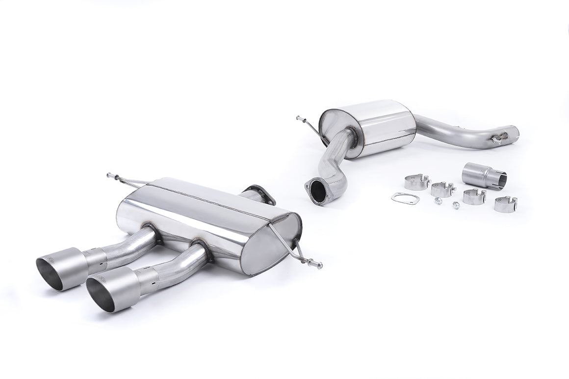 Scarico cat-back Milltek Resonated omologato con finalini doppi GT-100 in titanio per Seat Leon 1P Cupra R 2.0 TSI 265cv