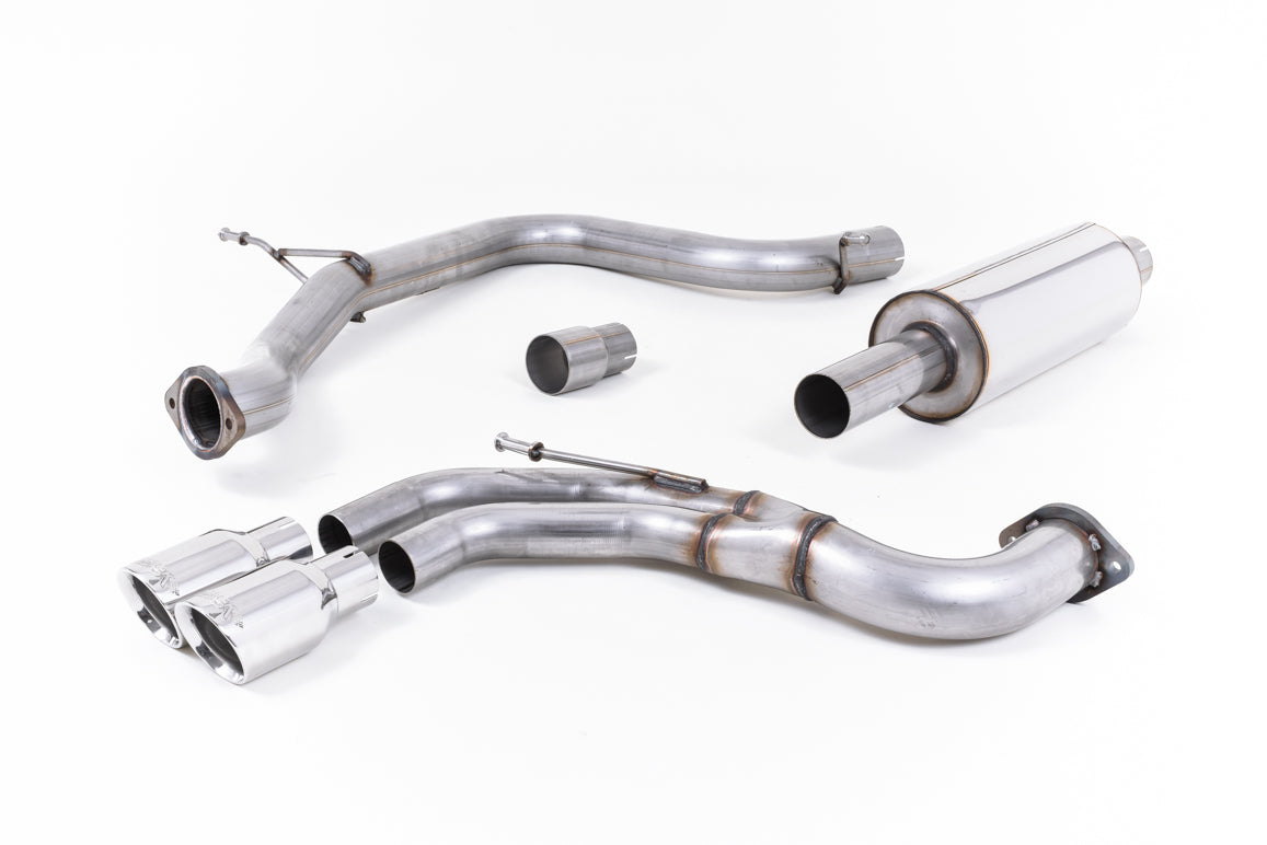 Scarico cat-back Milltek Resonated omologato con finalini GT-80 lucidi per Seat Leon FR 5F 2.0 TDI 184cv 3 e 5 porte (20