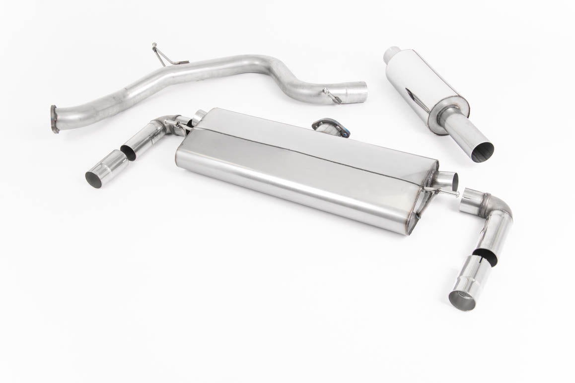 Scarico cat-back Milltek Road+ con finalini GT-80 neri Cerakote per Seat Leon Cupra 5F 300cv 3 e 5 porte (senza GPF, 201