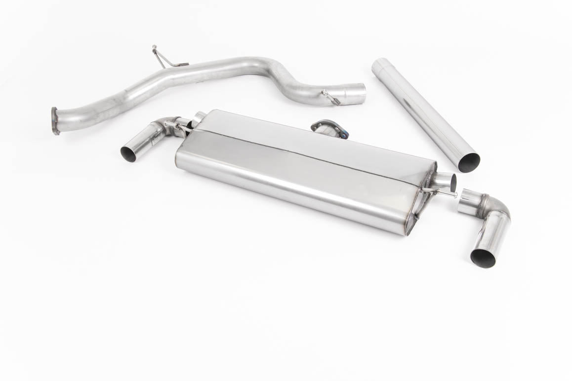 Scarico cat-back Milltek Non-resonated con finalini ovali lucidi per Seat Leon Cupra 5F 300cv 3 e 5 porte (senza GPF, 20