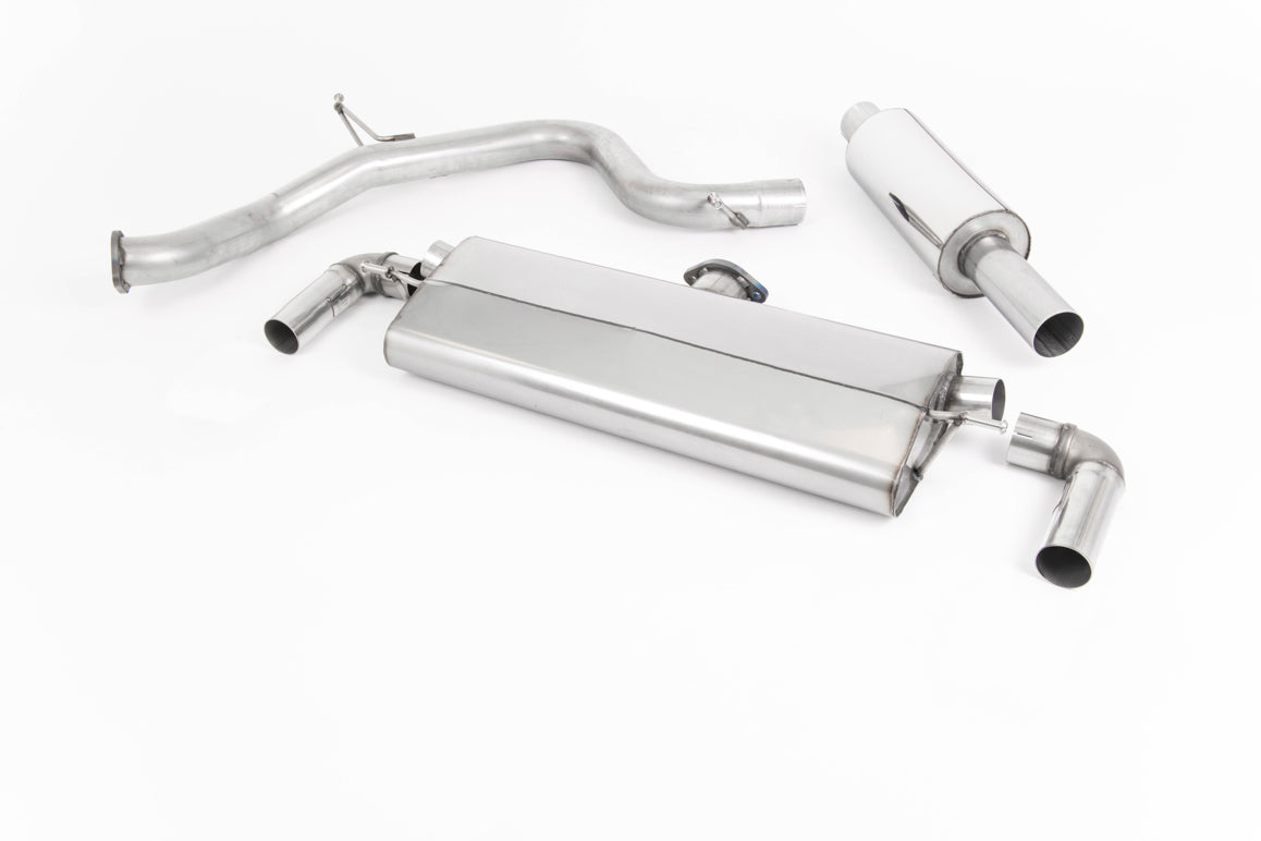 Scarico cat-back Milltek Resonated omologato con finalini GT-80 lucidi per Seat Leon Cupra 5F 290cv 3 e 5 porte (con GPF