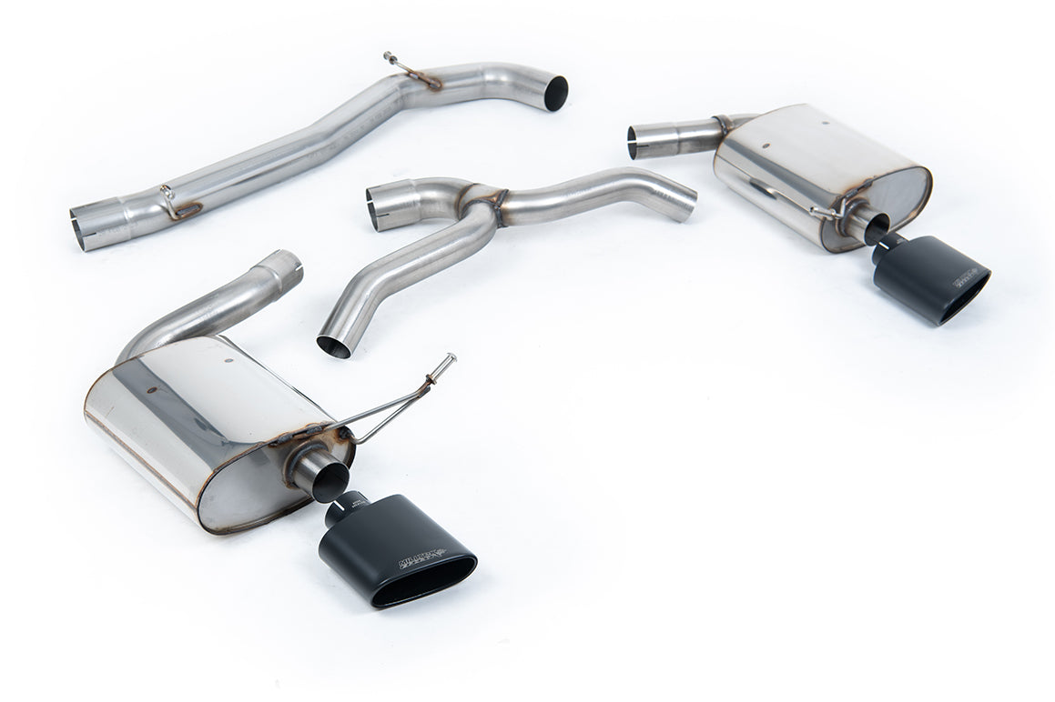 Scarico cat-back Milltek Non-resonated con finalini ovali neri Cerakote per Seat Leon ST Cupra 300 4Drive 5F (con GPF, 2