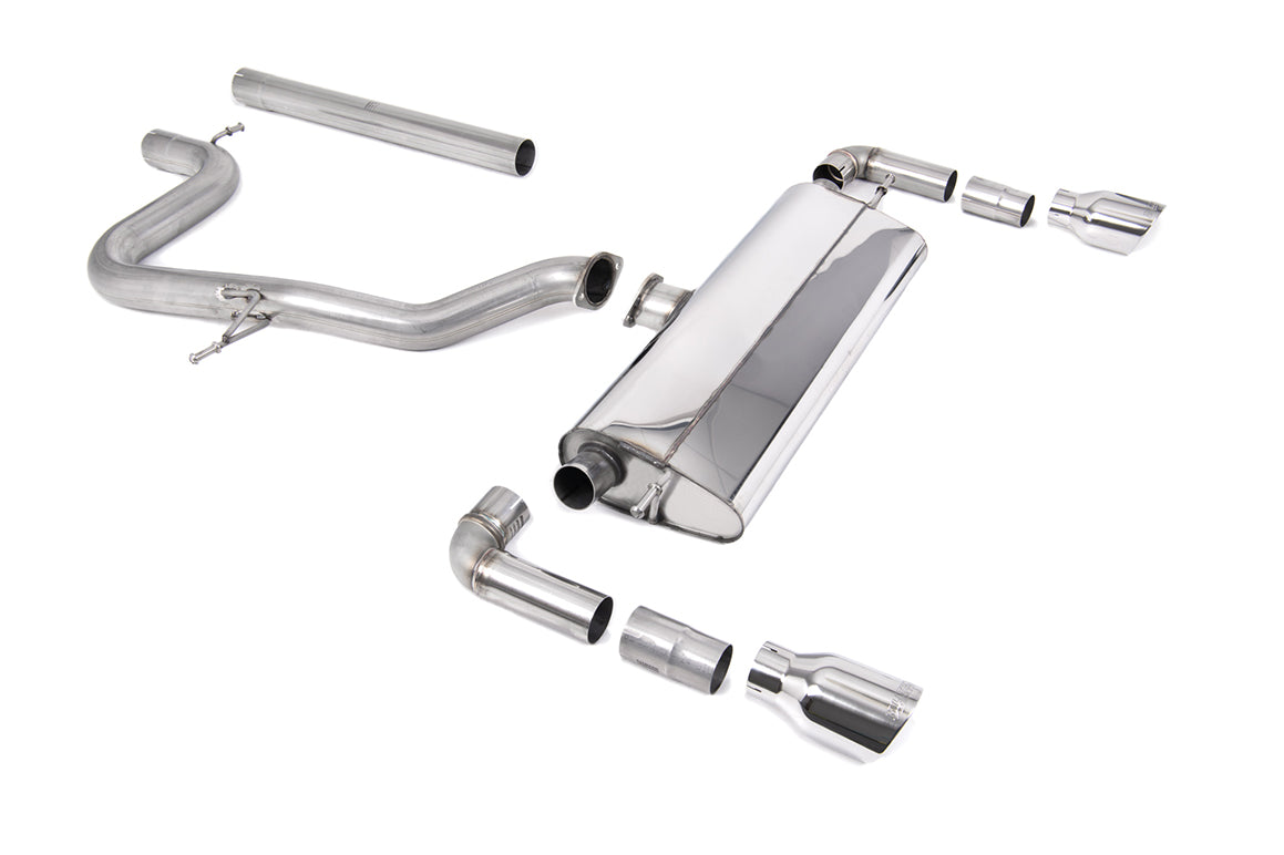 Scarico cat-back Milltek Non-resonated con finalini GT-100 lucidi per Seat Leon Cupra R 5F 310cv (2018-2020) - SSXSE240