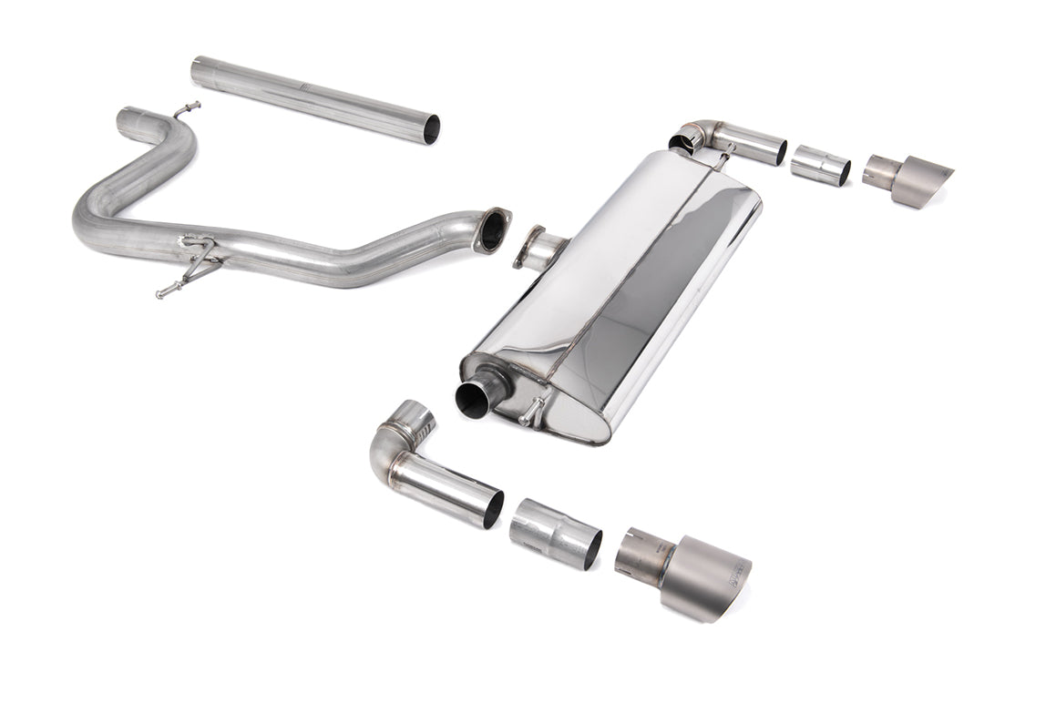 Scarico cat-back Milltek Non-resonated con finalini GT-100 in titanio per Seat Leon Cupra R 5F 310cv (2018-2020) - SSXSE