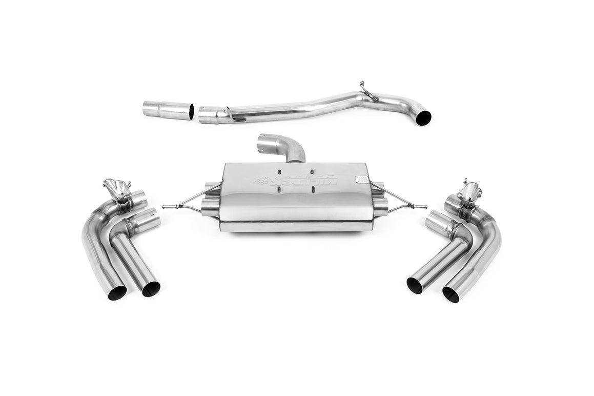Scarico GPF-back Milltek Non-resonated con finalini GT-100 lucidi per Cupra Formentor VZ 2.0 TSI 4Drive 310/333cv (con G