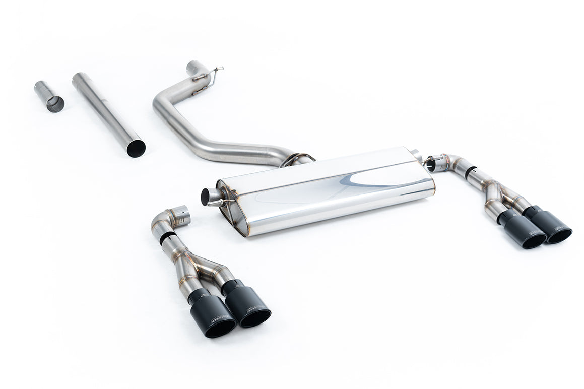 Scarico GPF-back Milltek Non-resonated con quattro finalini ovali neri Cerakote per Cupra Leon KL 2.0 TSI 300cv 5 porte 