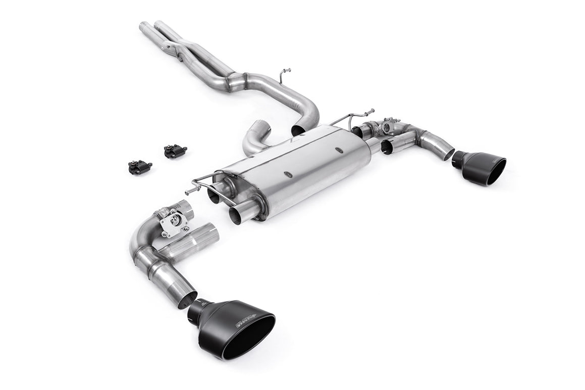 Scarico GPF-back Milltek omologato con finalini ovali neri Cerakote per Cupra Formentor VZ5 2.5 TSI 390cv 4Drive (con GP