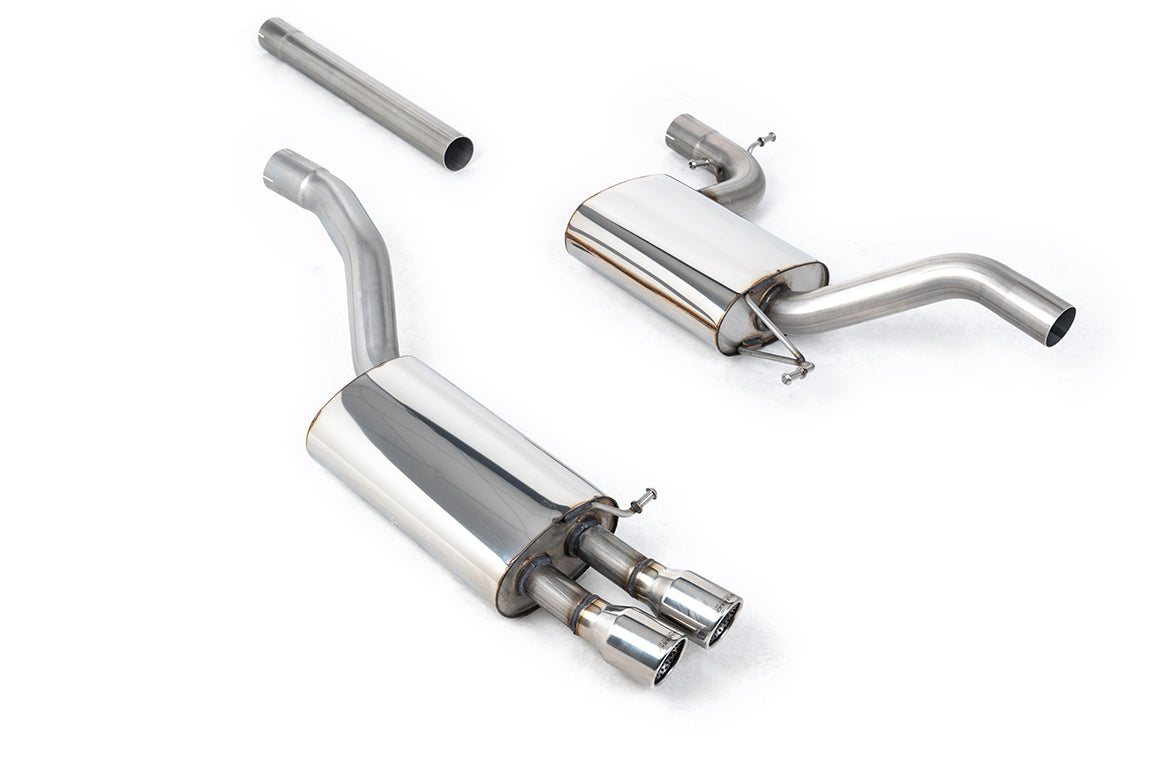 Scarico cat-back Milltek Resonated con finalini doppi lucidi per Skoda Octavia RS 1Z 2.0 TFSI e 2.0 TSI (2006-2013) - SS