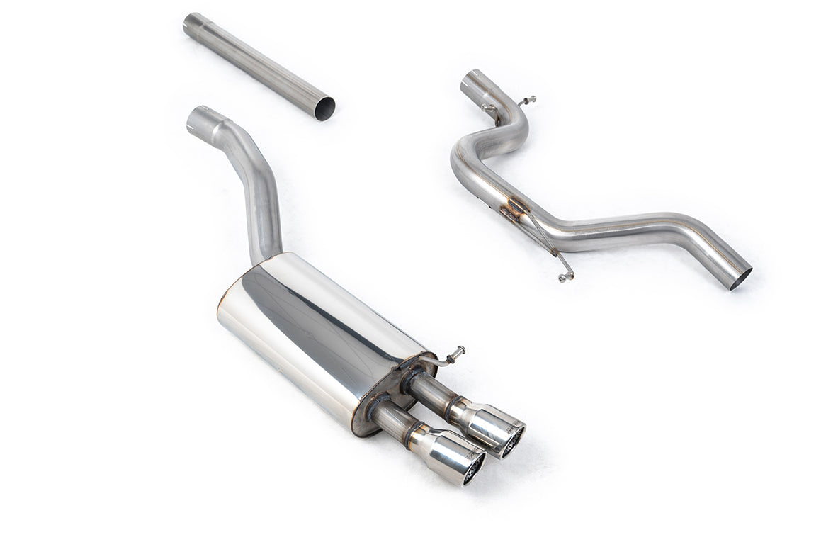 Scarico cat-back Milltek Non-resonated con finalini doppi lucidi per Skoda Octavia RS 1Z 2.0 TFSI e 2.0 TSI (2006-2013) 