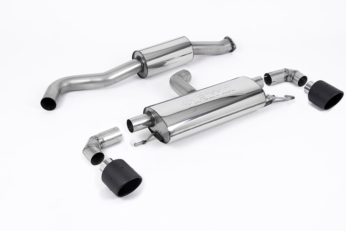 Scarico GPF-back Milltek Resonated omologato con finalini Jet-115 in carbonio per Toyota GR Yaris Gen 1 1.6T (2020-2024)