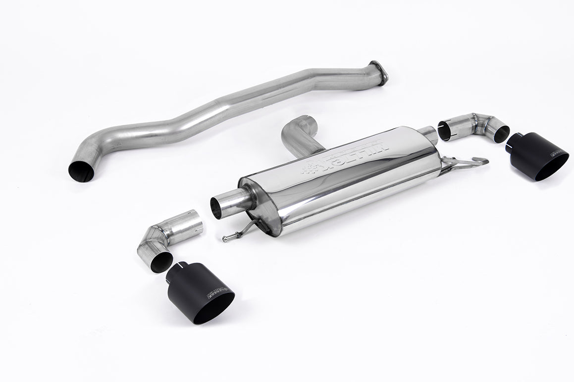 Scarico GPF-back Milltek Non-resonated con finalini GT-115 neri Cerakote per Toyota GR Yaris Gen 1 1.6T (2020-2024) - SS