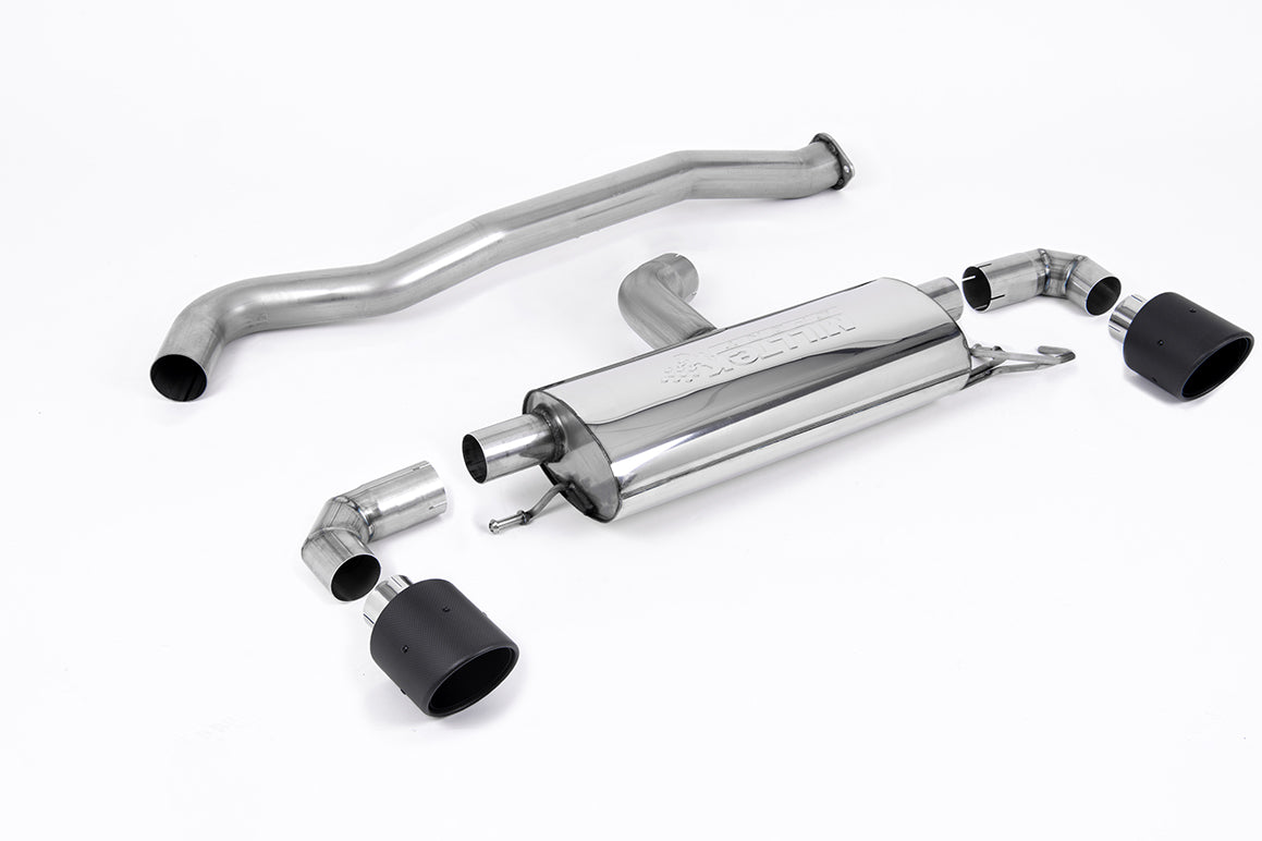 Scarico GPF-back Milltek Non-resonated con finalini Jet-115 in carbonio per Toyota GR Yaris Gen 1 1.6T (2020-2024) - SSX