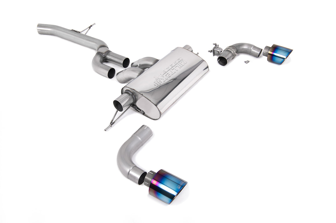 Scarico GPF-back Milltek omologato con finalini GT-115 in titanio bruciato per Toyota GR Supra A90 2.0 Turbo (dal 2021) 